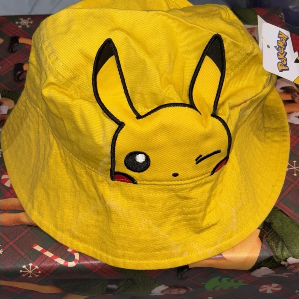 Pikachu Bucket Hat Brand New with Tags Pokémon Yellow